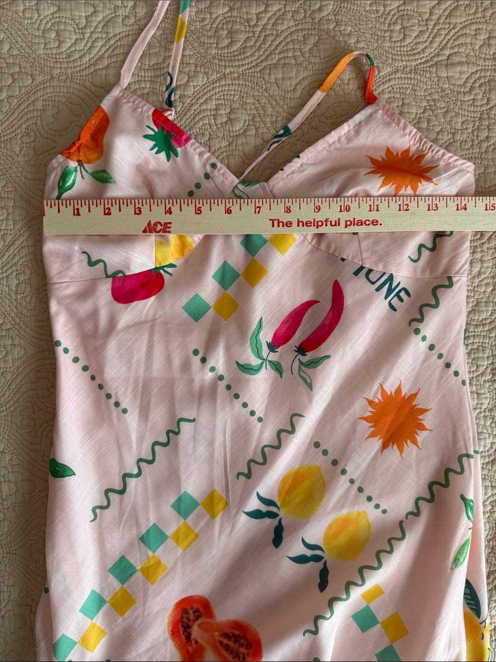 ❇️NWT❇️ Petal & Pup Pink Fruit-Print Slip Maxi Dress - Picture 9 of 10